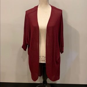 Dark red cardigan